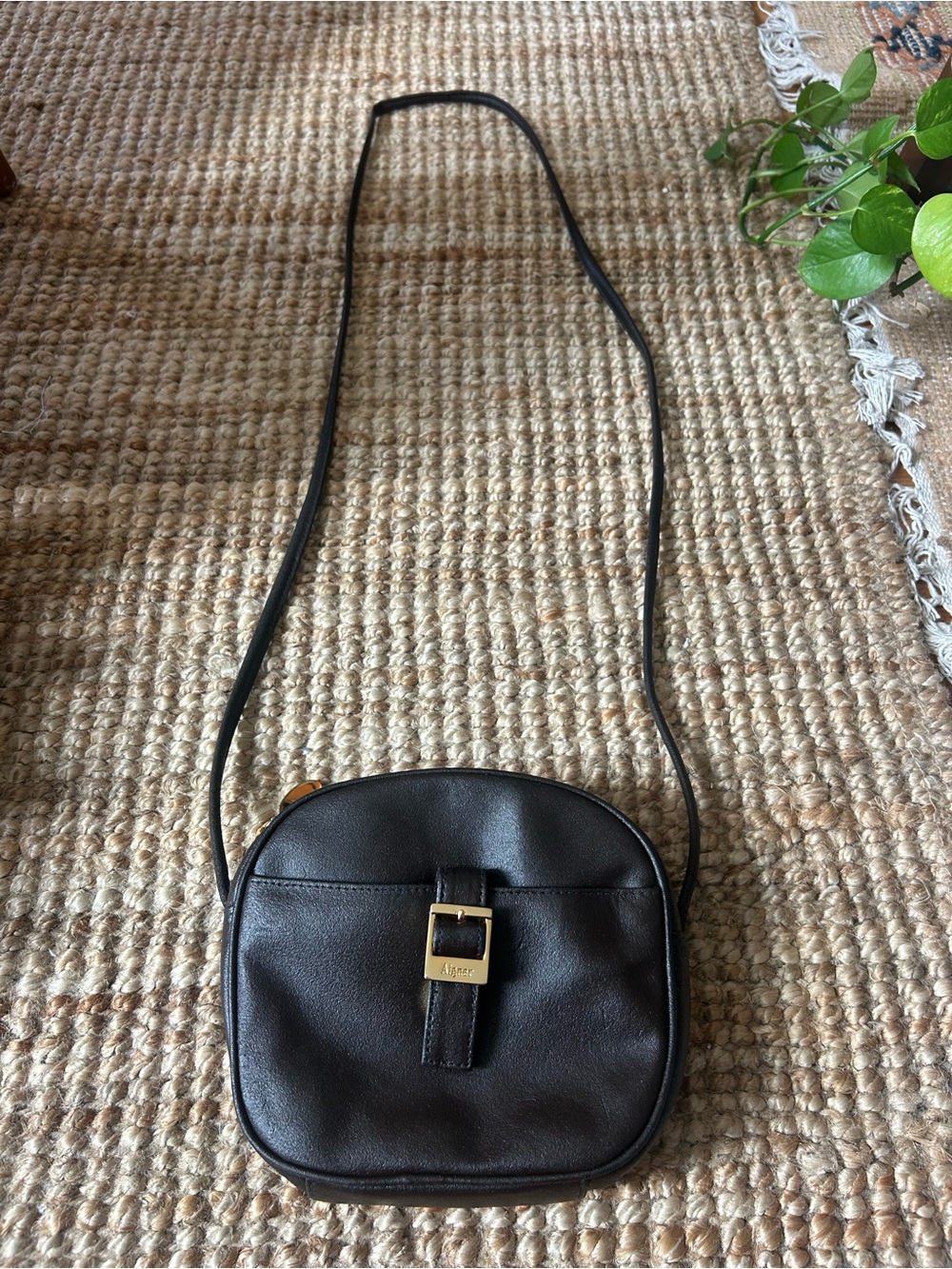 Etienne Aigner Chocolate Brown Leather Gold Buckle
